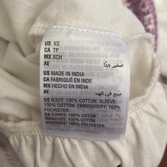 INC International Concepts Embroidered Blouse XS - Picture 4 of 4